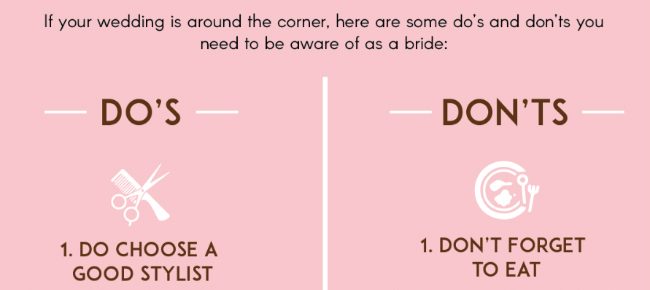 Do's and Don'ts For The Bride